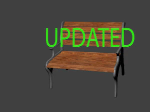 간단한 벤치 3D 모델