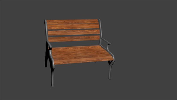 simple bench 3Dモデル .c4d .max .obj .3ds .fbx .stl .blend 