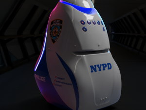 3D NYPD K5 Robot Cop Vandalized - clean texture included 3D 模型
