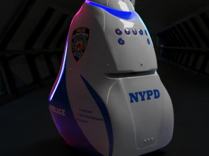 3D NYPD K5 Robot Cop Vandalized - clean texture included 3D Model