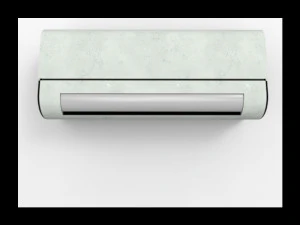ac air conditioning out lock model of ac in shape and frame 3D Model