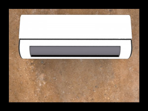 ac air conditioning out lock model of ac in shape and frame 3D Модель