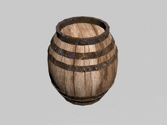 barril viejo Modelo 3D .c4d .max .obj .3ds .fbx .stl .blend 