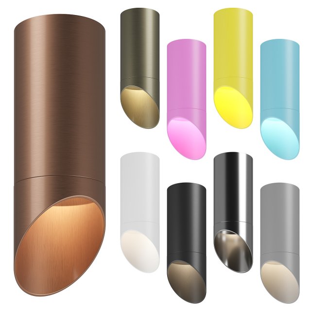 20143x rullo lightstar ceiling lamp with nozzle Modelo 3D .c4d .max .obj .3ds .fbx .stl .blend 