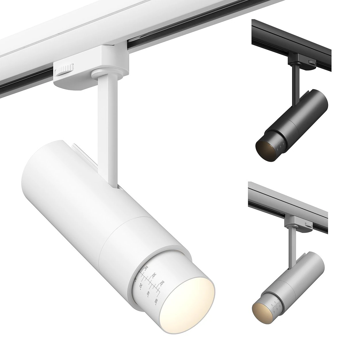 21543x fuoco lightstar led lamp for 3-phase track 3D Model .c4d .max .obj .3ds .fbx .stl .blend 