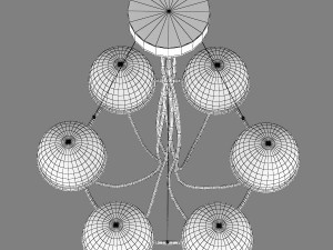80326x globo lightstar pendant chandelier 3D 모델
