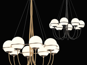 80328x globo lightstar pendant chandelier Model 3D