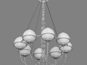 80328x globo lightstar pendant chandelier Model 3D
