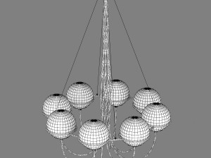 80328x globo lightstar pendant chandelier Model 3D