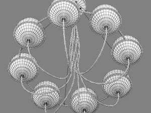 80328x globo lightstar pendant chandelier Model 3D