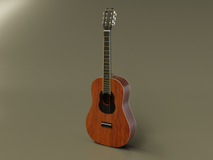 guitar 3D मॉडल