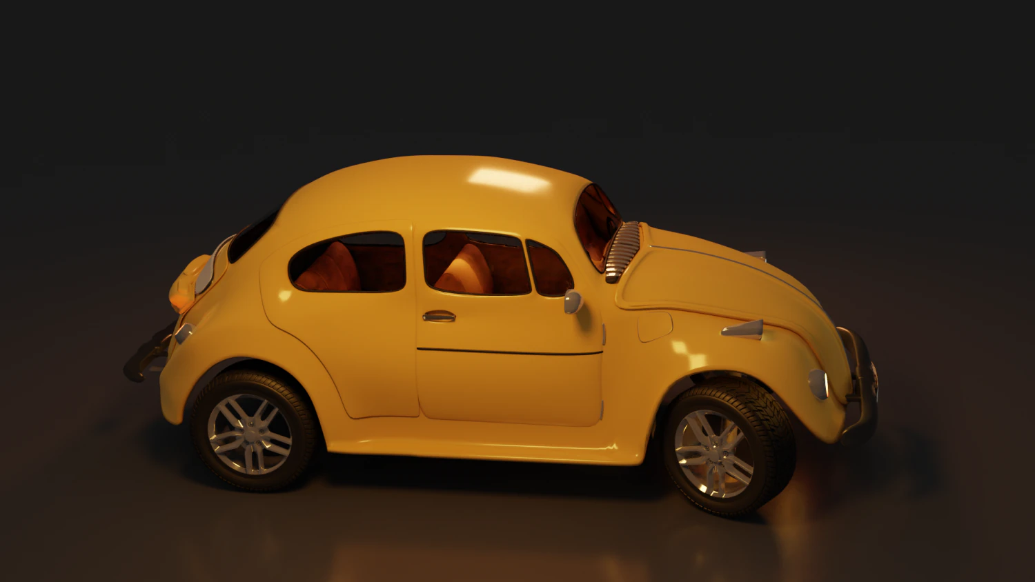 car volkswagen beetle 3D Model .c4d .max .obj .3ds .fbx .stl .blend
