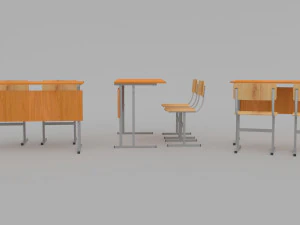school desk 3D Model