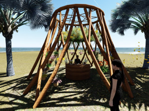 circular railway station 3D Модель