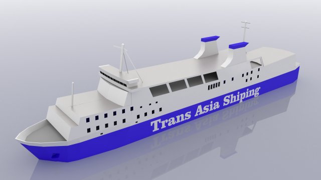 trans asia 9 ship 3D Модель .c4d .max .obj .3ds .fbx .stl .blend 