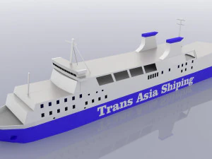 navio transasia 9 Modelo 3D