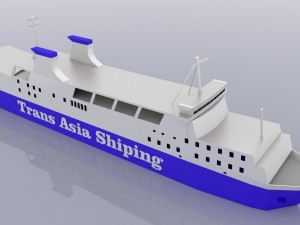 trans asia 9 ship 3D Модель
