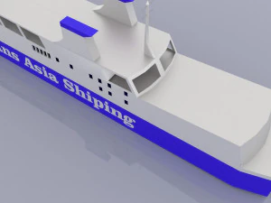 trans asia 9 ship 3D Model