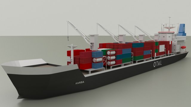 kariba ship 3D Model .c4d .max .obj .3ds .fbx .stl .blend 