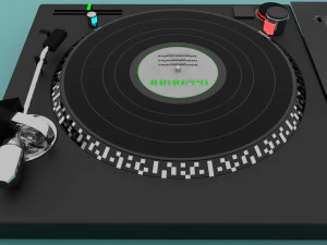 Turntable and mixer dj 3D Model