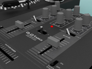 Turntable and mixer dj 3D Модель