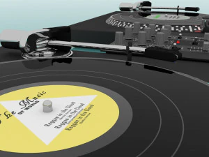 Turntable and mixer dj 3D Model