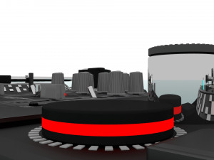 Turntable and mixer dj 3D Модель