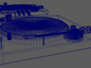Turntable and mixer dj 3D Model