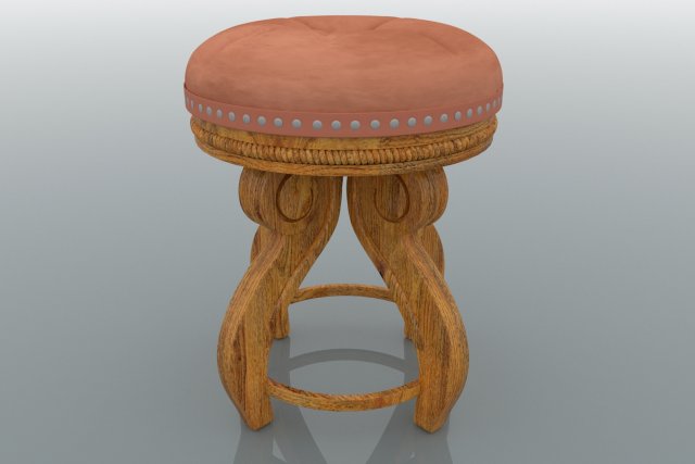 taburete renacentista 3D 模型 .c4d .max .obj .3ds .fbx .stl .blend 