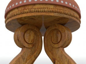 taburete renacentista 3D 模型