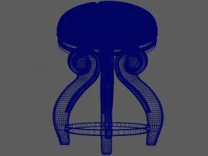 taburete renacentista 3D 模型