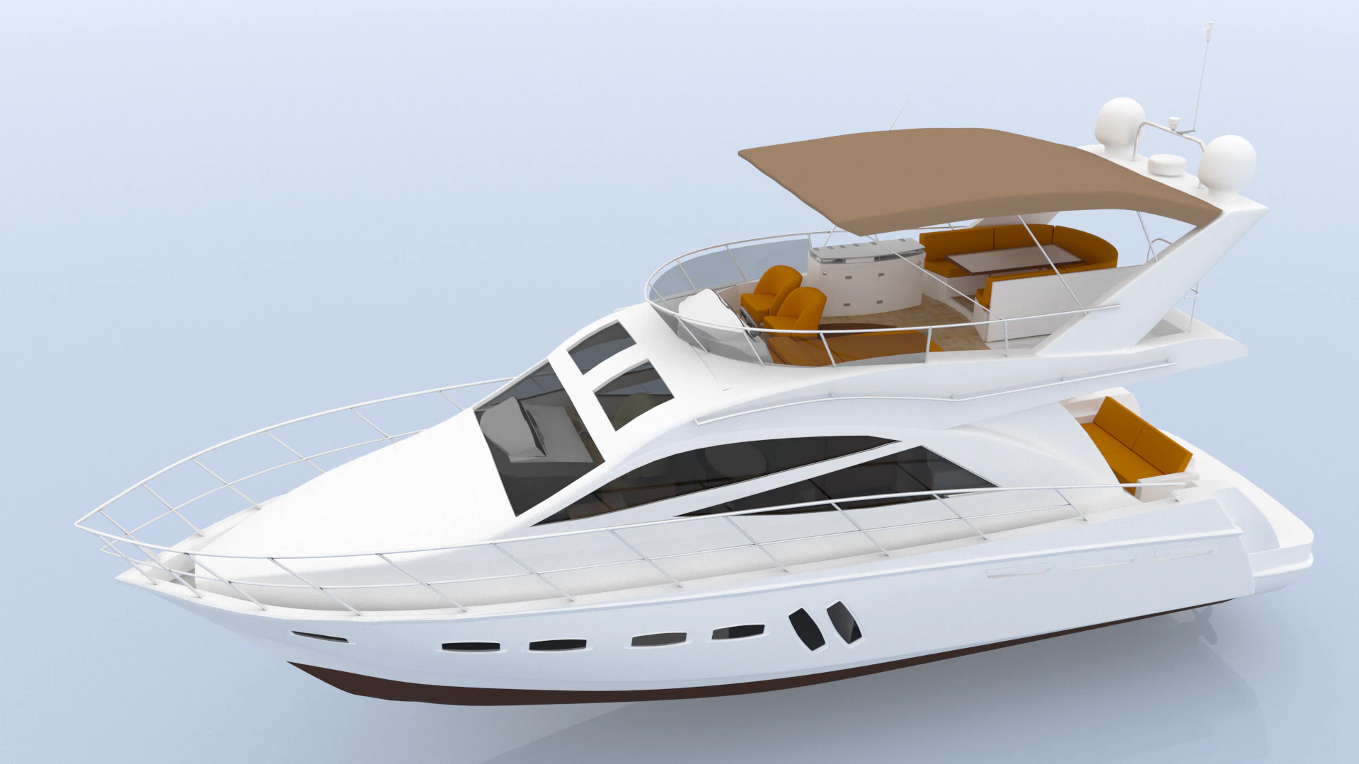 Sealine T50 3D Model .c4d .max .obj .3ds .fbx .stl .blend 