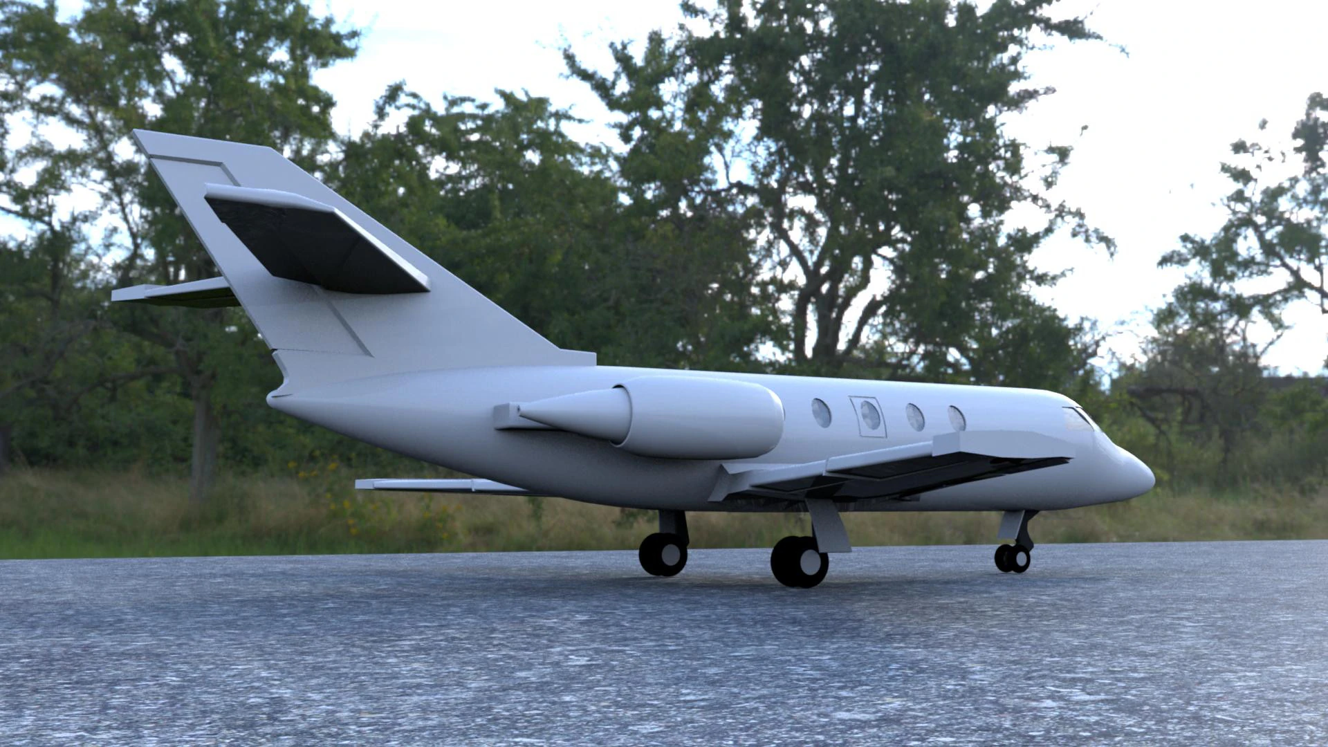 Dassault Falcon 200 3D Model .c4d .max .obj .3ds .fbx .stl .blend 