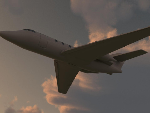 Dassault Falcon 200 3Dモデル