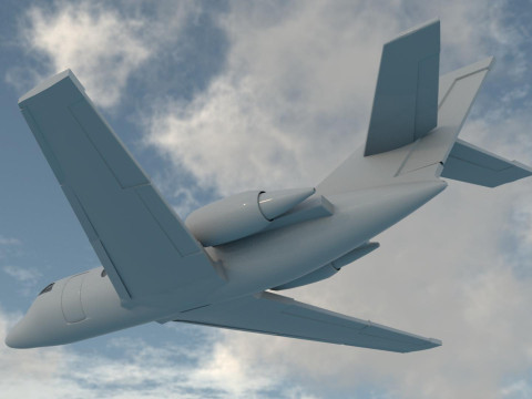 Dassault Falcon 200 3Dモデル