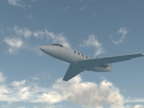Dassault Falcon 200 3Dモデル