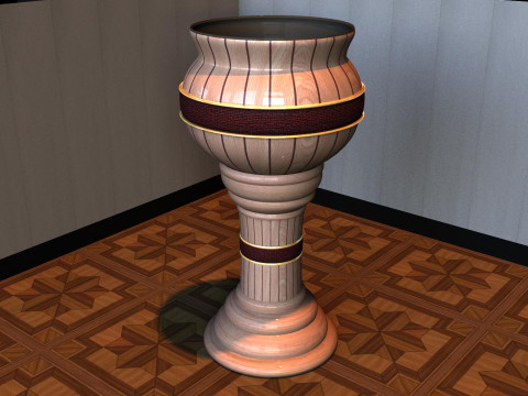 Decorative Flowerpot 3D Model