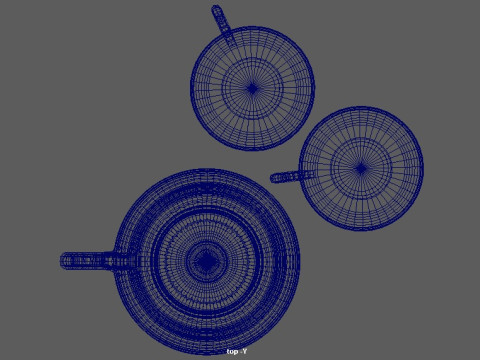 Jug with cups Modèle 3D