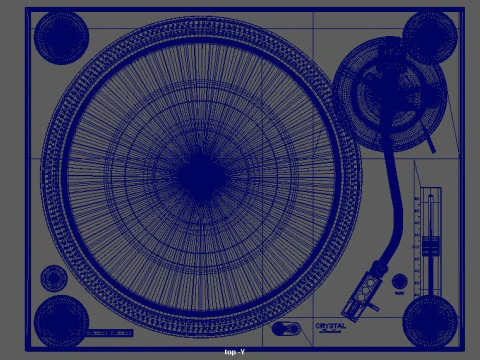 Giradischi professionale Modello 3D