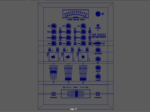 Dj MIxer Equipment 3Dモデル