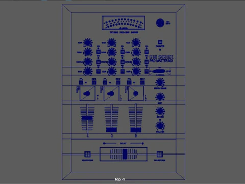 Dj MIxer Equipment 3D Model