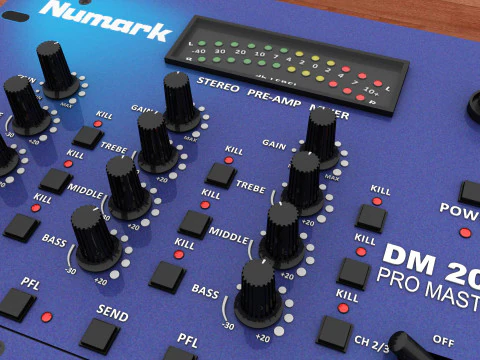 Dj MIxer Equipment 3D Model