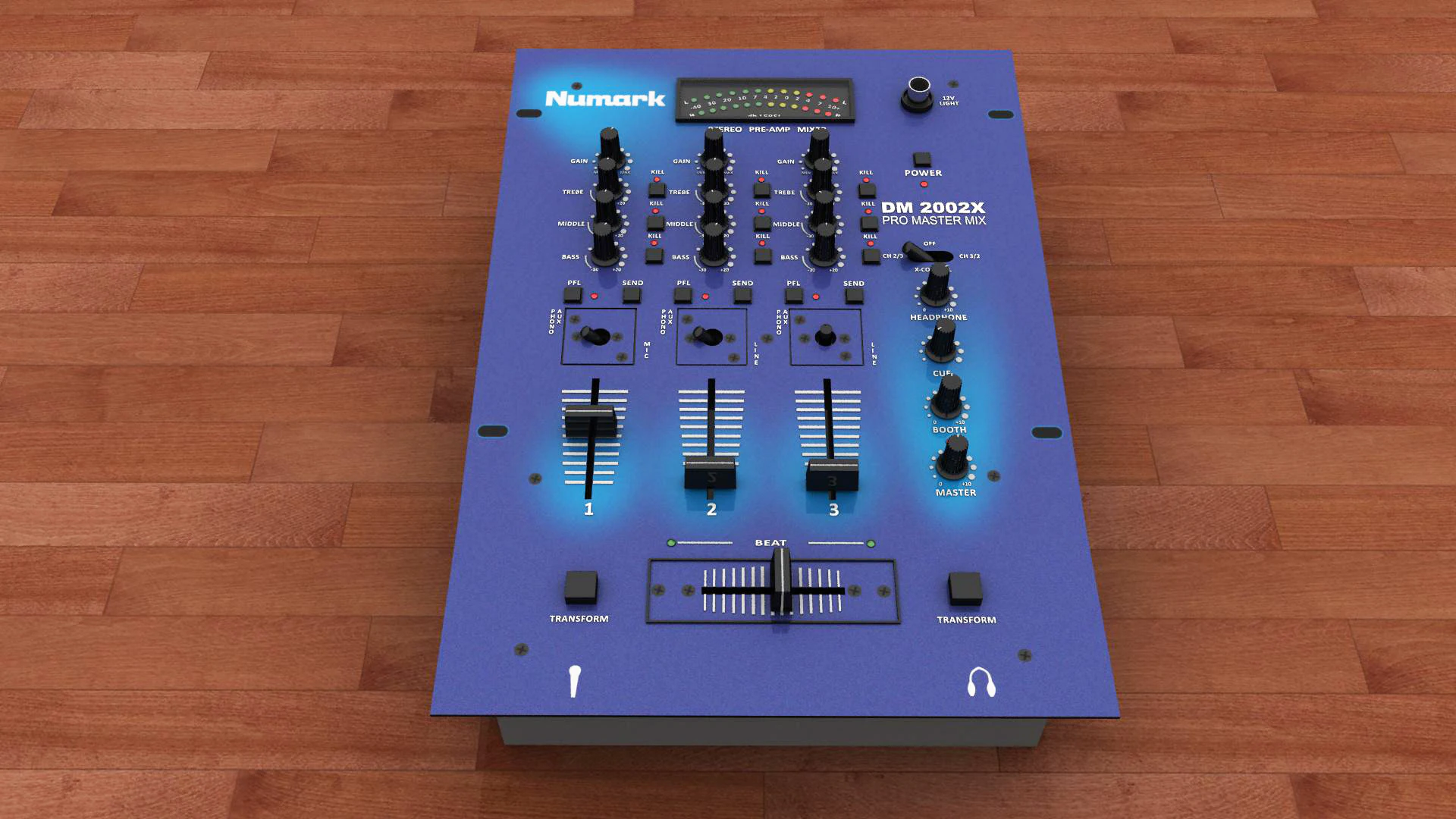Dj MIxer Equipment 3D Model .c4d .max .obj .3ds .fbx .stl .blend 