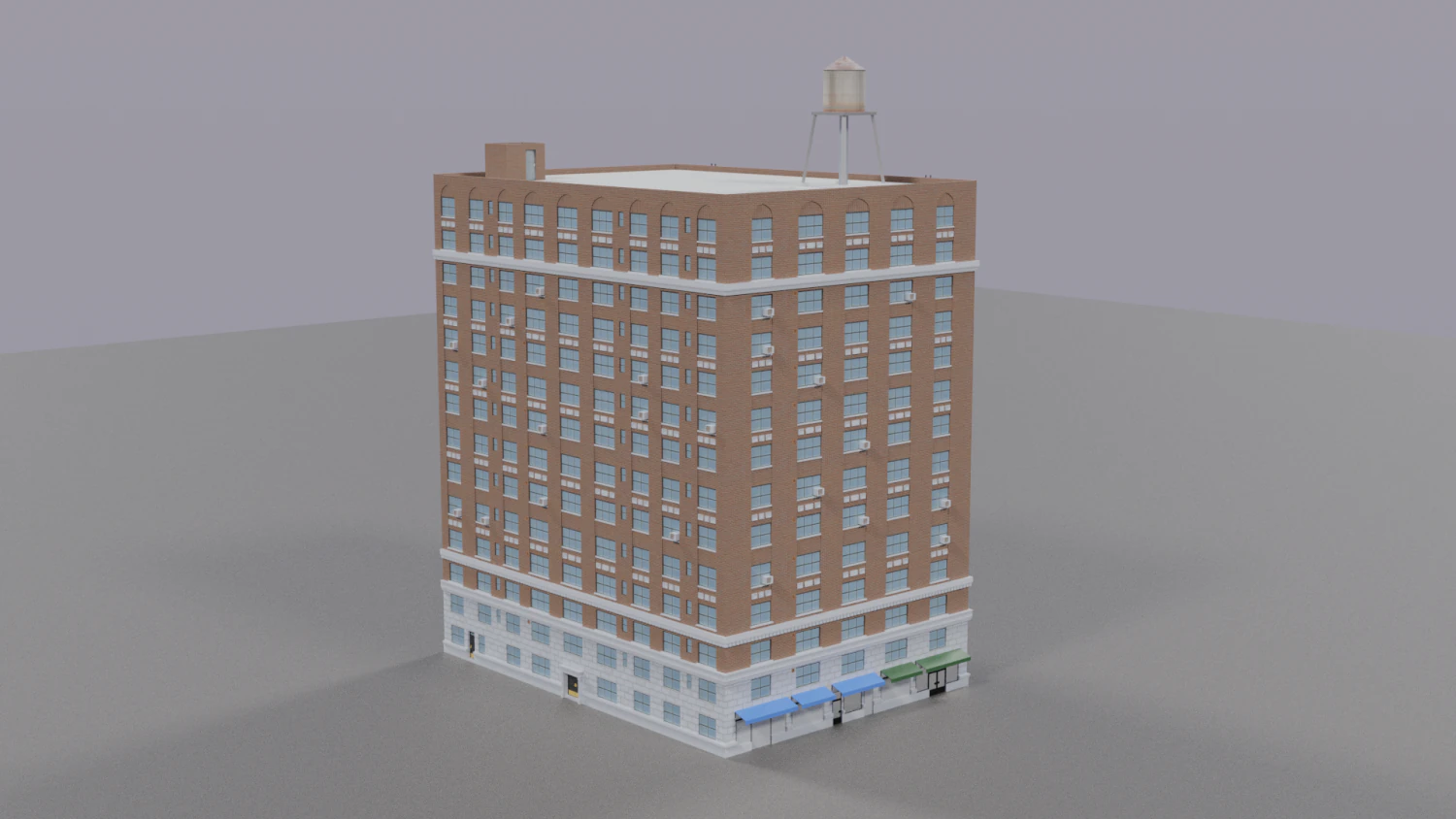 new-york building1 3D Model .c4d .max .obj .3ds .fbx .stl .blend 