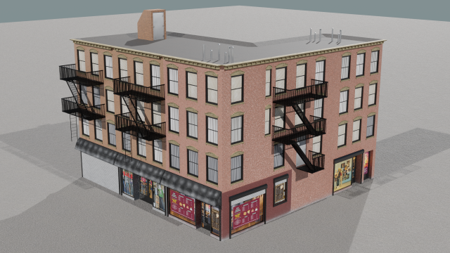 new-york building2 3D मॉडल .c4d .max .obj .3ds .fbx .stl .blend 