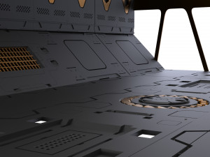 sci-fi panels kitbash set 3D Model