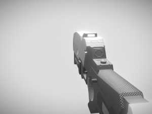 low poly sci-fi rifle 3D Model