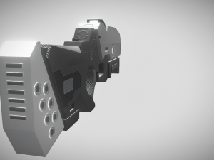 low poly sci-fi rifle 3D Model