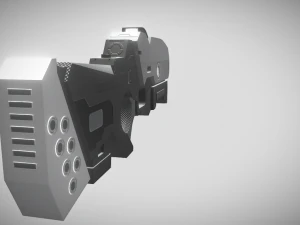 low poly sci-fi rifle 3D Model