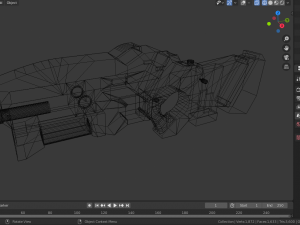 low poly sci-fi rifle 3D Model